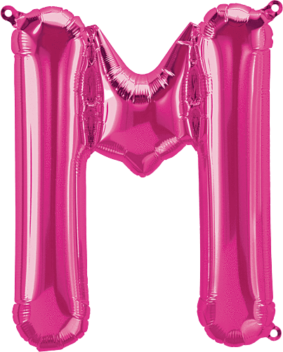 Northstar Mylar & Foil Magenta Letter M 16" Balloon