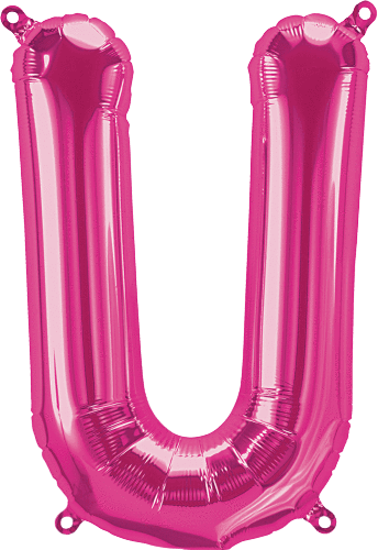 Magenta Letter U 16" Balloon