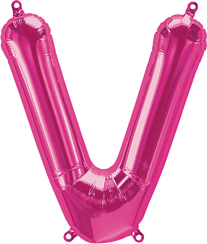 Magenta Letter V 16" Balloon