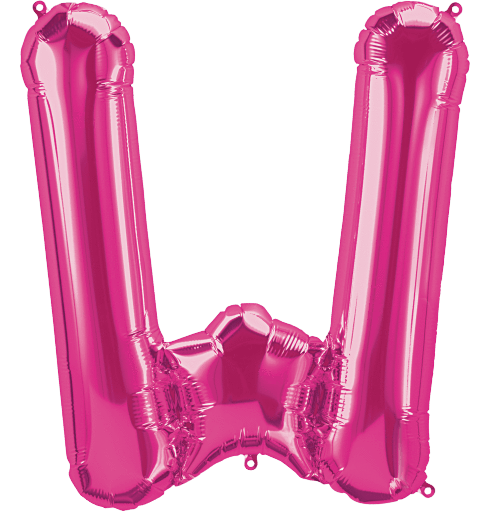 Northstar Mylar & Foil Magenta Letter W 34" Balloon