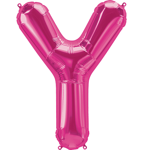 Northstar Mylar & Foil Magenta Letter Y 34" Balloon