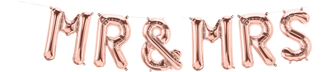 Northstar Mylar & Foil MR & MRS Rose Gold 16" Balloon Kit