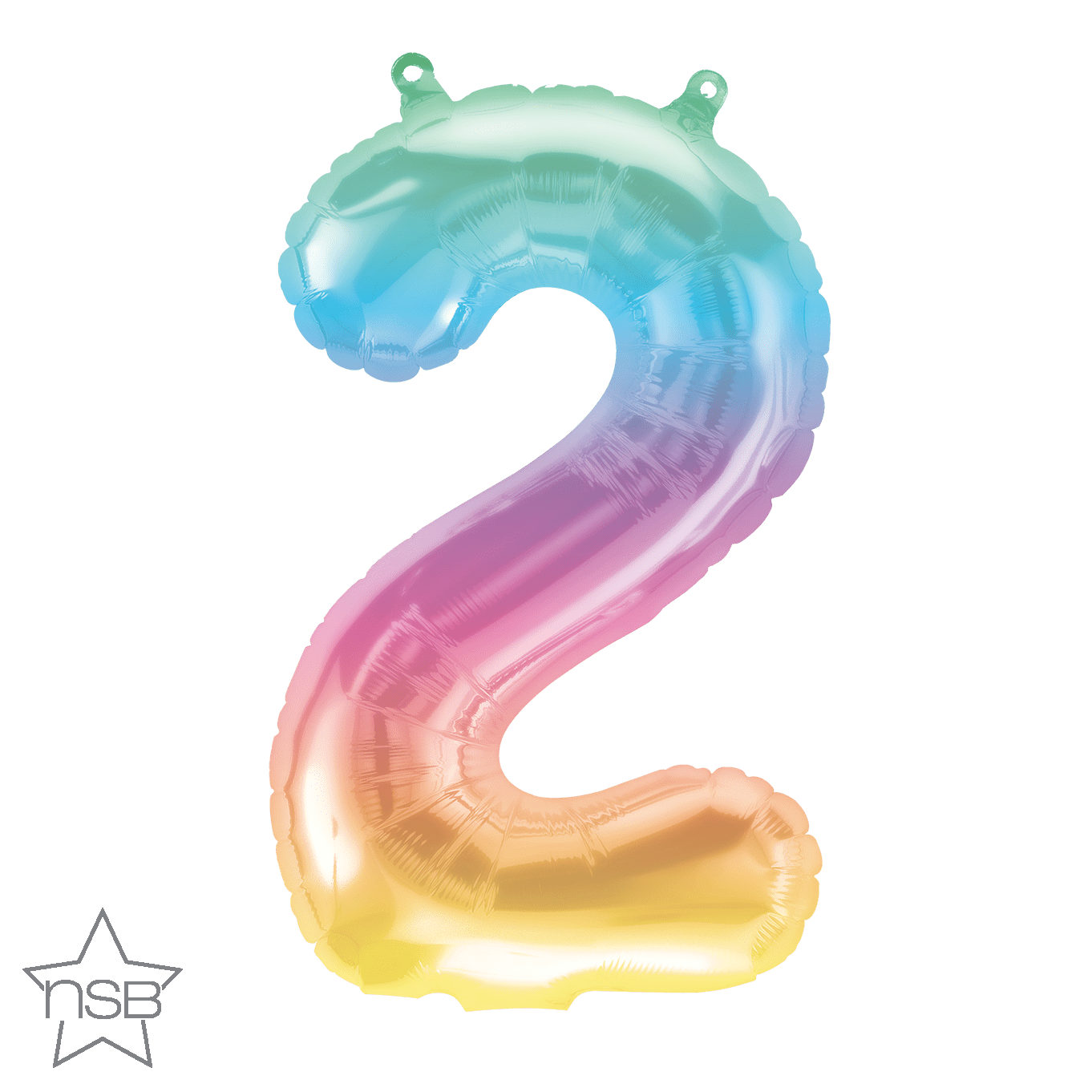 Northstar Mylar & Foil Number 2 Jelli Ombre 16″ Balloon