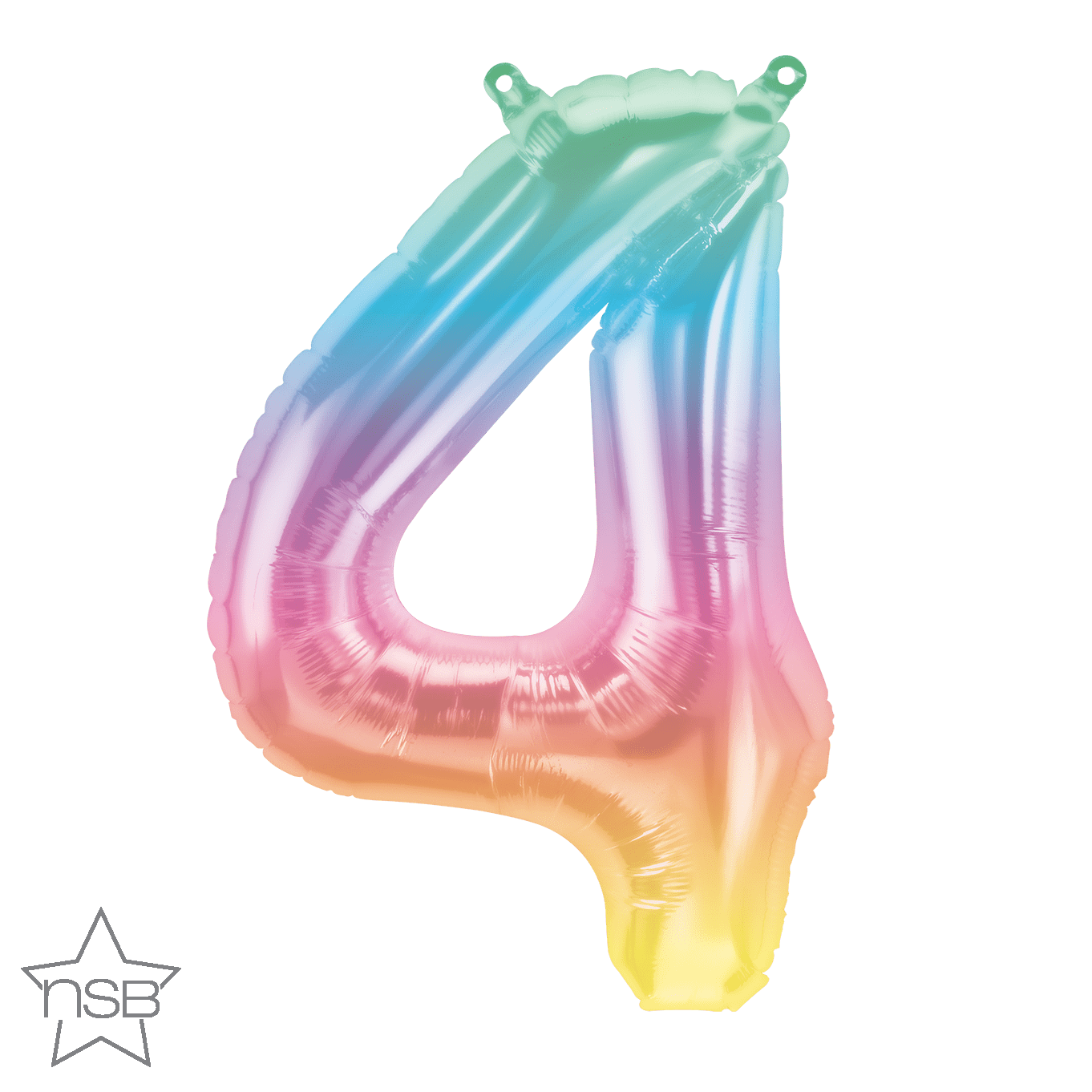 Northstar Mylar & Foil Number 4 Jelli Ombre 16″ Balloon