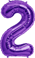 Northstar Mylar & Foil Purple / 2 Purple Giant 34" Balloon Letters and Numbers