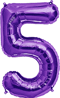 Northstar Mylar & Foil Purple / 5 Purple Giant 34" Balloon Letters and Numbers
