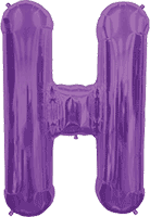 Northstar Mylar & Foil Purple / H Purple Giant 34" Balloon Letters and Numbers