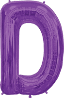 Purple Letter D 34″ Balloon