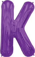 Northstar Mylar & Foil Purple Letter K 34″ Balloon