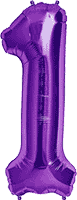 Northstar Mylar & Foil Purple Number 1 34″ Balloon