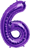Northstar Mylar & Foil Purple Number 6 34″ Balloon