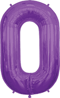Northstar Mylar & Foil Purple / O Purple Giant 34" Balloon Letters and Numbers