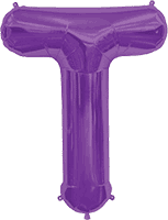 Northstar Mylar & Foil Purple / T Purple Giant 34" Balloon Letters and Numbers