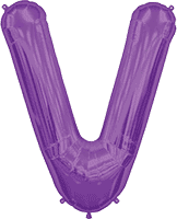 Northstar Mylar & Foil Purple / V Purple Giant 34" Balloon Letters and Numbers