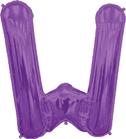 Northstar Mylar & Foil Purple / W Purple Giant 34" Balloon Letters and Numbers