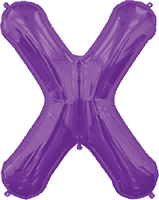 Northstar Mylar & Foil Purple / X Purple Giant 34" Balloon Letters and Numbers