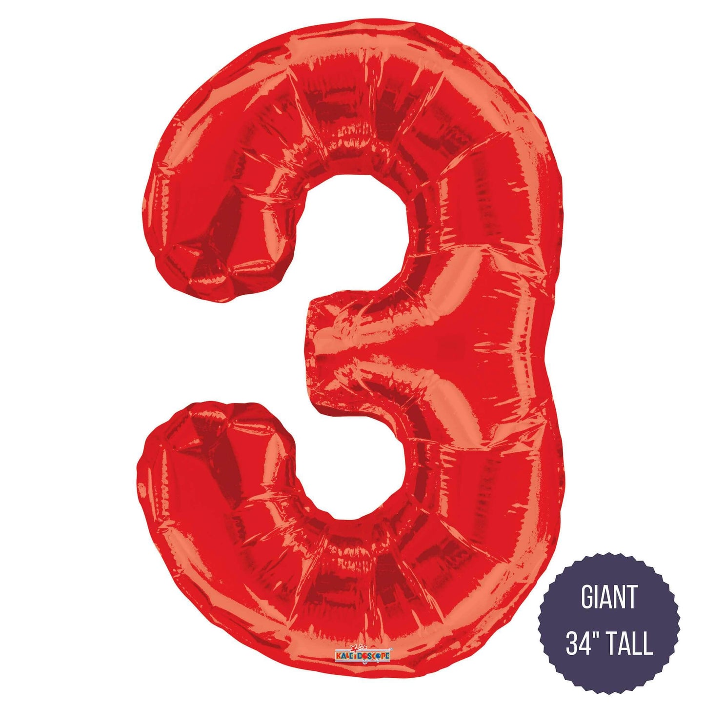 Northstar Mylar & Foil Red / 3 Red 34" Giant Balloon Letters and Numbers
