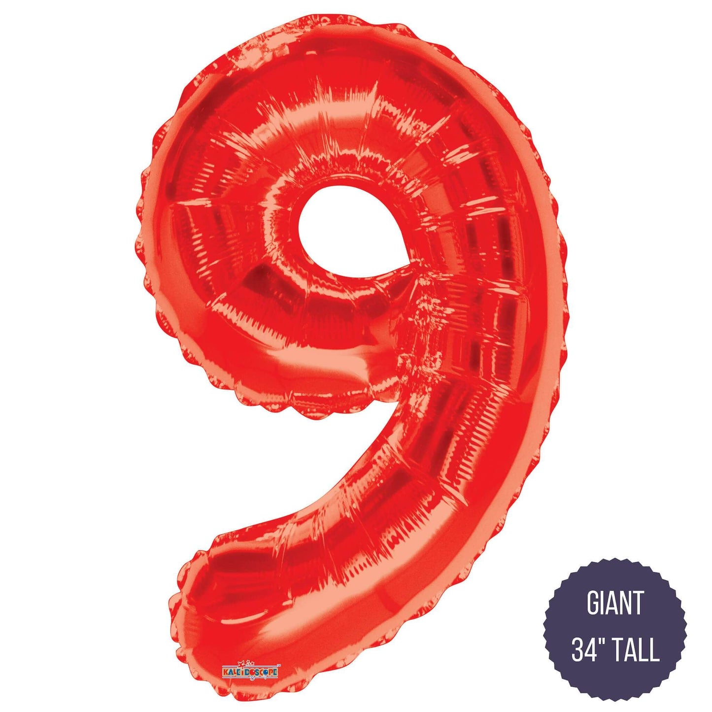 Northstar Mylar & Foil Red / 9 Red 34" Giant Balloon Letters and Numbers