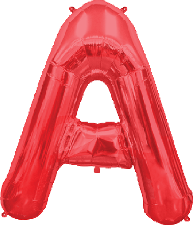 Northstar Mylar & Foil Red / A Red 34" Giant Balloon Letters and Numbers