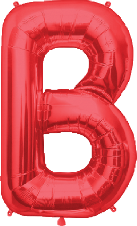 Northstar Mylar & Foil Red / B Red 34" Giant Balloon Letters and Numbers