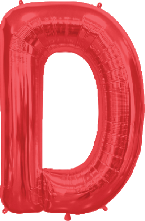 Northstar Mylar & Foil Red / D Red 34" Giant Balloon Letters and Numbers