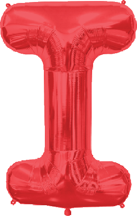 Northstar Mylar & Foil Red / I Red 34" Giant Balloon Letters and Numbers