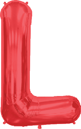 Northstar Mylar & Foil Red / L Red 34" Giant Balloon Letters and Numbers