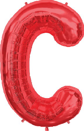 Northstar Mylar & Foil Red Letter C 34″ Balloon
