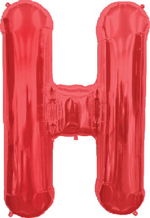 Northstar Mylar & Foil Red Letter H 34″ Balloon