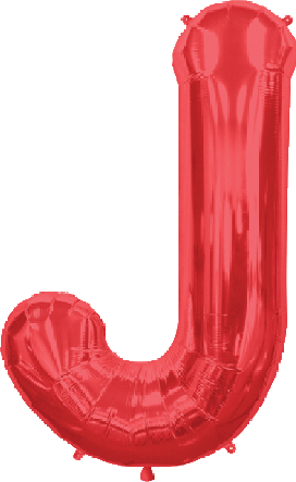 Red Letter J 34″ Balloon
