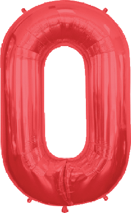 Northstar Mylar & Foil Red Letter O 34″ Balloon
