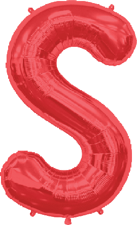Northstar Mylar & Foil Red Letter S 34″ Balloon
