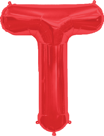 Northstar Mylar & Foil Red Letter T 34″ Balloon
