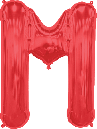 Northstar Mylar & Foil Red / M Red 34" Giant Balloon Letters and Numbers