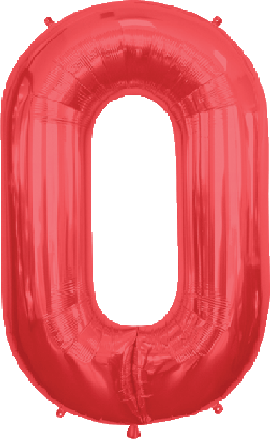 Northstar Mylar & Foil Red / O Red 34" Giant Balloon Letters and Numbers