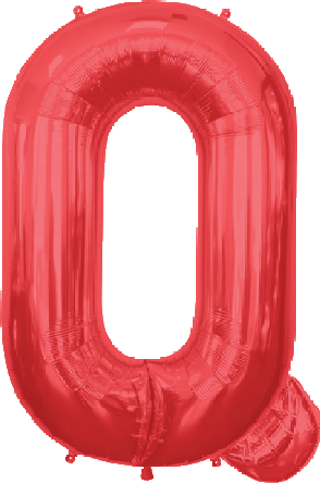 Northstar Mylar & Foil Red / Q Red 34" Giant Balloon Letters and Numbers
