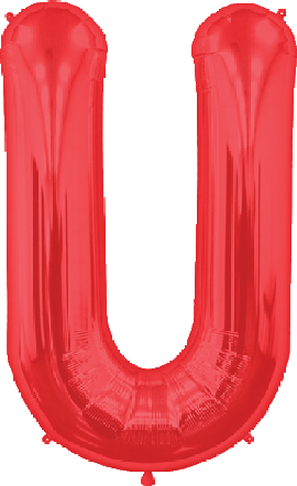 Northstar Mylar & Foil Red / U Red 34" Giant Balloon Letters and Numbers