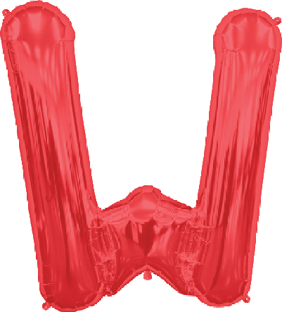 Northstar Mylar & Foil Red / W Red 34" Giant Balloon Letters and Numbers