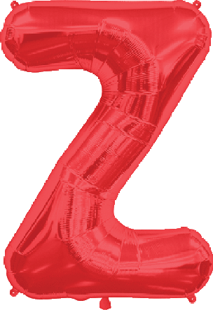 Northstar Mylar & Foil Red / Z Red 34" Giant Balloon Letters and Numbers
