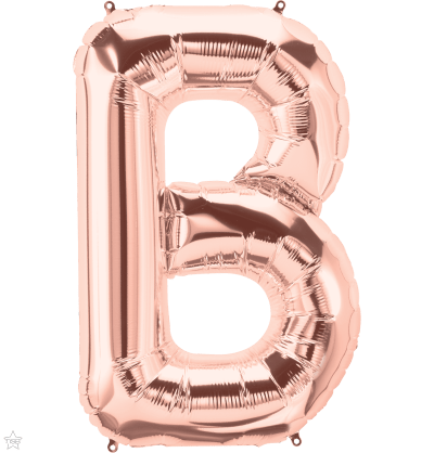 Northstar Mylar & Foil Rose Gold Letter B 34" Balloon