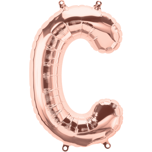 Northstar Mylar & Foil Rose Gold Letter C 16" Balloon