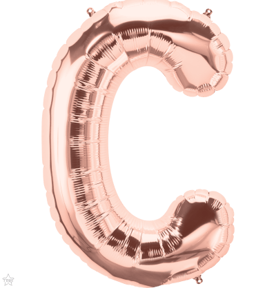 Northstar Mylar & Foil Rose Gold Letter C 34" Balloon