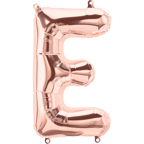 Northstar Mylar & Foil Rose Gold Letter E 16" Balloon