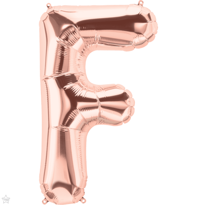 Northstar Mylar & Foil Rose Gold Letter F 34" Balloon
