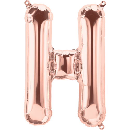 Northstar Mylar & Foil Rose Gold Letter H 16" Balloon