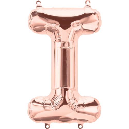 Northstar Mylar & Foil Rose Gold Letter I 16" Balloon