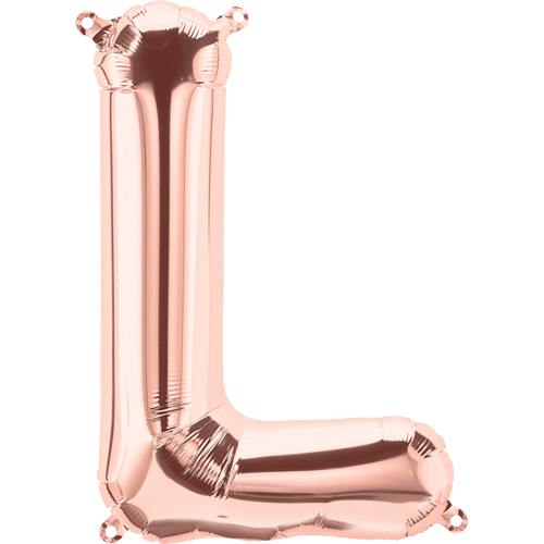 Northstar Mylar & Foil Rose Gold Letter L 16" Balloon