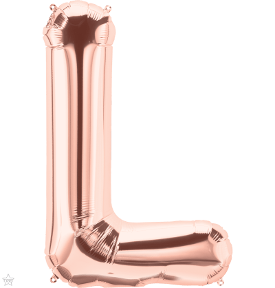 Northstar Mylar & Foil Rose Gold Letter L 34" Balloon