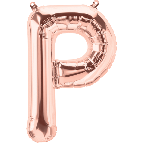 Rose Gold Letter P 16" Balloon