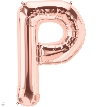 Northstar Mylar & Foil Rose Gold Letter P 34" Balloon